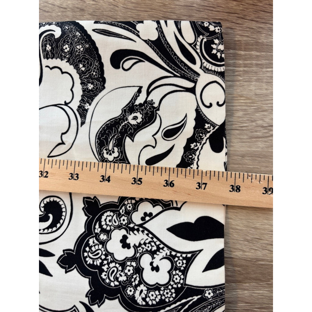 Etro Women's Euro 42 US 6 Black White Paisley Sheath Knee Length Dress Career - Picture 9 of 11